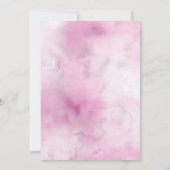 Invitation Célébrez avec nous Pink White Watercolor Réception (Dos)
