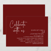 Invitation Célébrez avec nous, Post Mariage Elopement Party (Devant / Derrière)