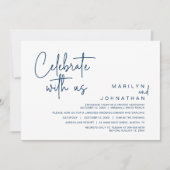 Invitation Célébrez avec nous, Post Mariage Elopement Party (Devant)