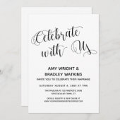 Invitation "Célébrez avec nous" Réception après mariage uniqu (Devant / Derrière)