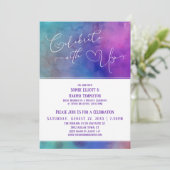 Invitation Célébrez avec nous Réception de cœurs à l'aquarell (Debout devant)