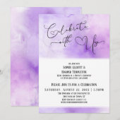 Invitation Célébrez avec nous Réception de mariage avec aquar (Devant / Derrière)