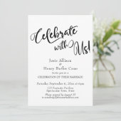 Invitation Célébrez avec nous Réception de mariage Confettis  (Debout devant)