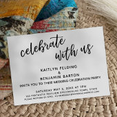 Invitation "Célébrez avec nous" - Réception de mariage Décont