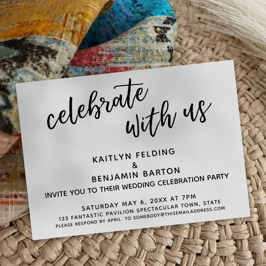 Invitation "Célébrez avec nous" - Réception de mariage Décont