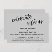 Invitation Célébrez avec nous Réception de mariage Décontract (Devant / Derrière)