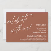 Invitation Célébrez avec nous Réception de mariage en terre c (Devant)