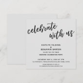 Invitation Célébrez avec nous Réception de mariage gris moder (Devant / Derrière)