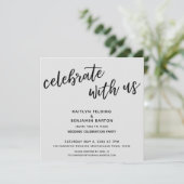Invitation Célébrez avec nous Réception de mariage gris moder (Debout devant)