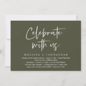 Invitation Célébrez avec nous Réception de mariage moderne (Devant)