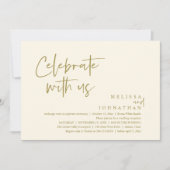 Invitation Célébrez avec nous Réception de mariage moderne (Devant)