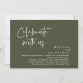 Invitation Célébrez avec nous Réception de mariage moderne (Devant)