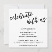 Invitation "Célébrez avec nous" Réception de mariage moderne (Devant)