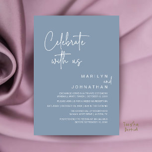 Invitation Célébrez avec nous, réception de mariage moderne