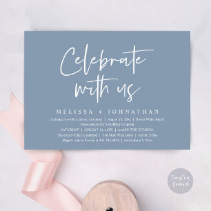 Invitation Célébrez avec nous Réception de mariage moderne