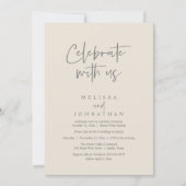 Invitation Célébrez avec nous, Réception de mariage moderne (Devant)