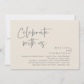 Invitation Célébrez avec nous Réception de mariage moderne (Devant)