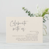 Invitation Célébrez avec nous Réception de mariage moderne (Debout devant)