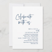 Invitation Célébrez avec nous, Réception de Mariage Moderne (Devant)