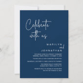 Invitation Célébrez avec nous, réception de mariage moderne (Devant)