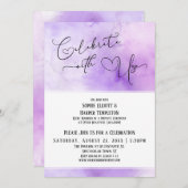 Invitation Célébrez avec nous Réception de peinture à l'aquar (Devant / Derrière)