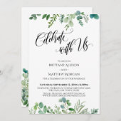 Invitation Célébrez avec nous Réception de verdure d'eucalypt (Devant / Derrière)