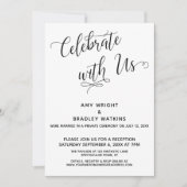 Invitation "Célébrez avec nous" Réception élégante après le m (Devant)