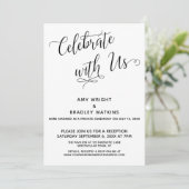 Invitation "Célébrez avec nous" Réception élégante après le m (Debout devant)
