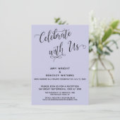 Invitation Célébrez avec nous Réception élégante au lavande u (Debout devant)