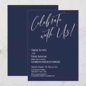 Invitation Célébrez avec nous ! Réception élégante et moderne (Devant / Derrière)