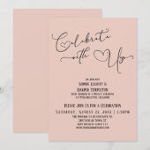 Invitation Célébrez avec nous Réception Mariage uniquement te (Devant / Derrière)