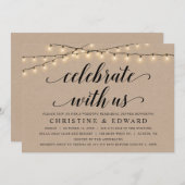 Invitation Célébrez avec nous, Répétition Mariage, Kraft (Devant / Derrière)