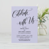 Invitation Célébrez avec Nous Script Élaboré Lavande (Debout devant)