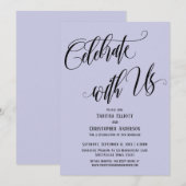 Invitation Célébrez avec Nous Script Élaboré Lavande (Devant / Derrière)
