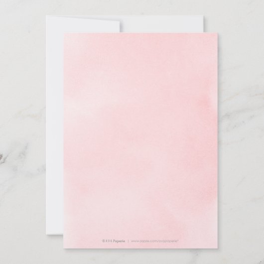 Invitation Célébrez Avec Nous Script Rose Gold Blush Simple (Dos)