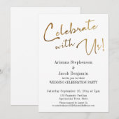 Invitation "Célébrez avec nous !" Simple ensemble de mariage  (Devant / Derrière)