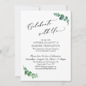 Invitation Célébrez avec nous Simple Eucalyptus Réception uni (Devant)