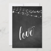 Invitation Célébrez avec nous ! Typographie, Lumières de tabl (Dos)