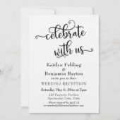 Invitation "Célébrez avec nous" Typographie Réception de mari (Devant)