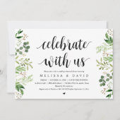 Invitation Célébrez avec nous, Verdure, Carton d'invitation p (Devant)