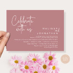Invitation Célébrez avec nous, Wedding Réception Cash Bar<br><div class="desc">Annoncez avec élégance votre bonheur à jamais avec notre moderne rose rose thème mariage elopement moderne argent bar et carte d'invitation pour adultes seulement, "Célébrez avec nous". Adaptée aux couples qui perpétuent leur histoire d'amour, cette invitation offre un équilibre parfait entre sophistication et charme, offrant le cadre d'un événement inoubliable....</div>