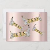 Invitation Célébrez dans le style avec Rose Cute Dog Sweet 16 (Dos)