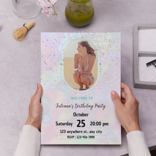 Invitation Célébrez en style ! Pastel Modern pour filles