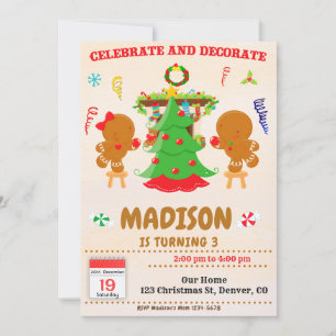 Invitation Célébrez et décorez l'invitation de Noël