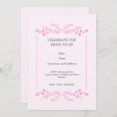 Invitation Célébrez la future mariée (Devant / Derrière)