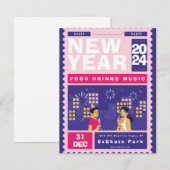 Invitation Célébrez la nouvelle année en beauté (Devant / Derrière)