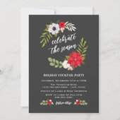 Invitation Célébrez la saison Noël Verdure Wreath (Devant)