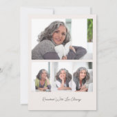 Invitation Célébrez la vie de la photo Funérailles florales d (Dos)