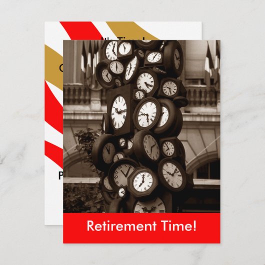 Invitation Célébrez le temps d'horloge d'horloges pour une (Devant / Derrière)