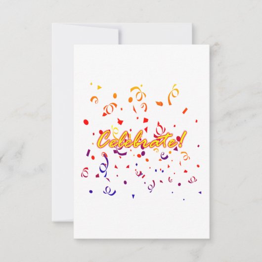 Invitation Célébrez les confettis (Devant)